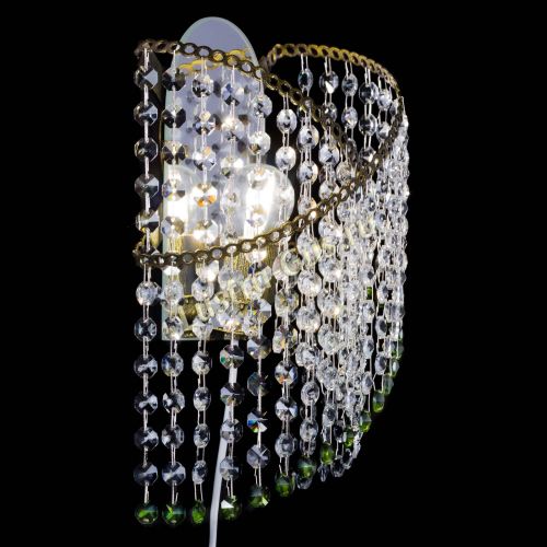 Бра Космея №1 зеленая под бронзу в Симферополе Гусь Хрустальный