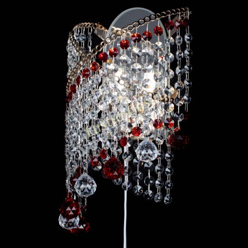 Бра Космея №3 красная в Симферополе Гусь Хрустальный