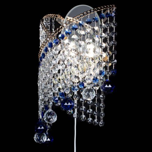 Бра Космея №3 синяя в Симферополе Гусь Хрустальный