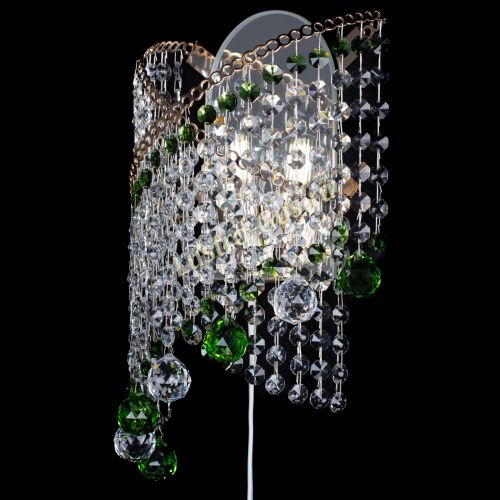 Бра Космея №3 зеленая в Симферополе Гусь Хрустальный