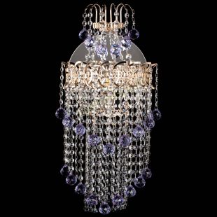 Бра из хрусталя Ника №5 фиолетовая