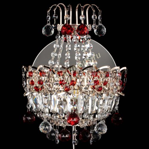 Бра Ника шар красная в Симферополе Гусь Хрустальный