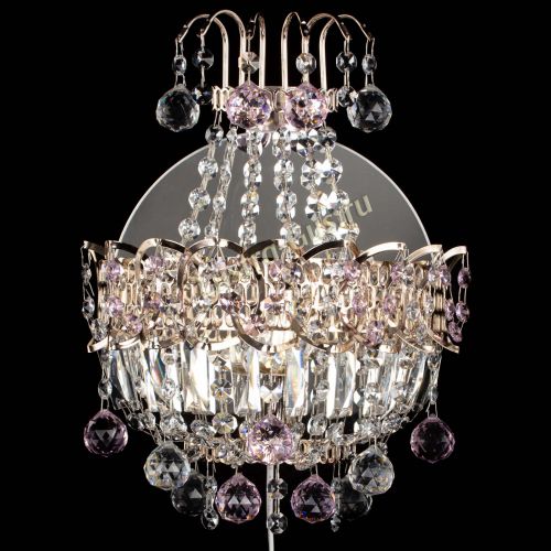 Бра Ника шар розовая в Симферополе Гусь Хрустальный