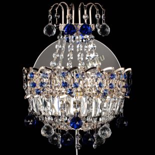 Бра из хрусталя Ника шар синяя