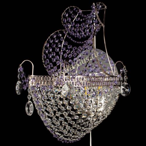 Бра Парусник №1 фиолетовая в Симферополе Гусь Хрустальный