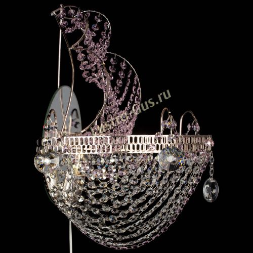 Бра Парусник №1 розовая в Симферополе Гусь Хрустальный