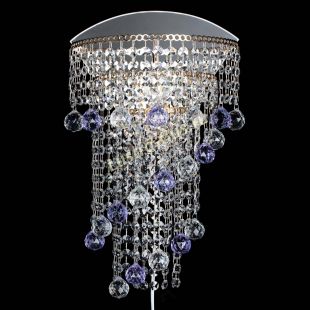 Бра из хрусталя Пирамида №3 фиолетовая