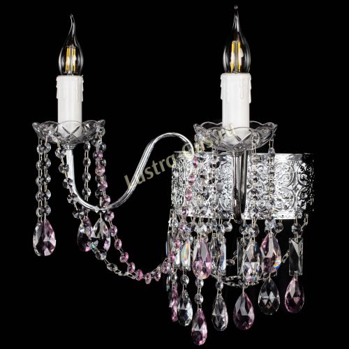 Бра Свеча Восток №2 розовая в Симферополе Гусь Хрустальный