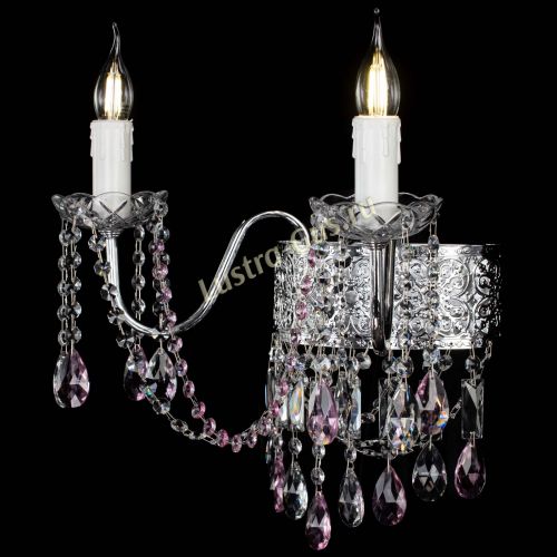 Бра Свеча Восток №2 розовая в Симферополе Гусь Хрустальный