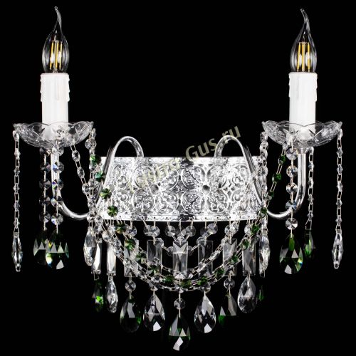 Бра Свеча Восток №2 зеленая в Симферополе Гусь Хрустальный