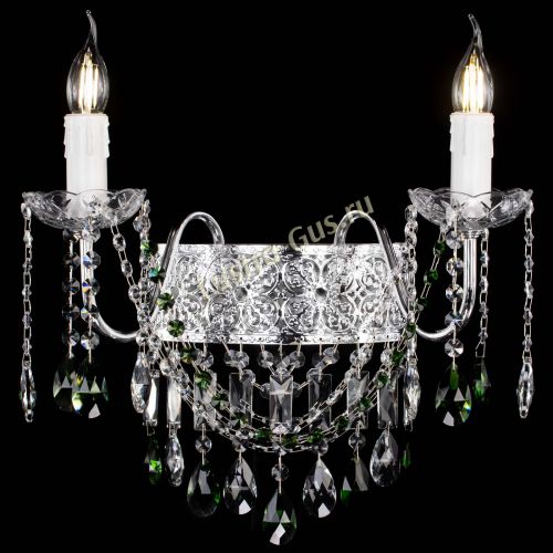 Бра Свеча Восток №2 зеленая в Симферополе Гусь Хрустальный