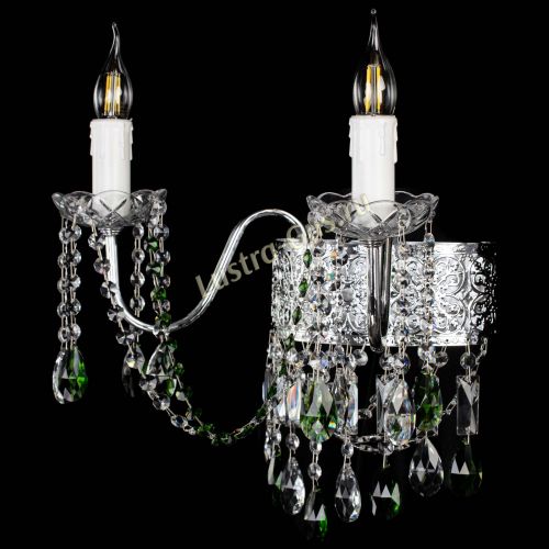 Бра Свеча Восток №2 зеленая в Симферополе Гусь Хрустальный