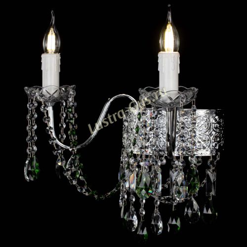 Бра Свеча Восток №2 зеленая в Симферополе Гусь Хрустальный