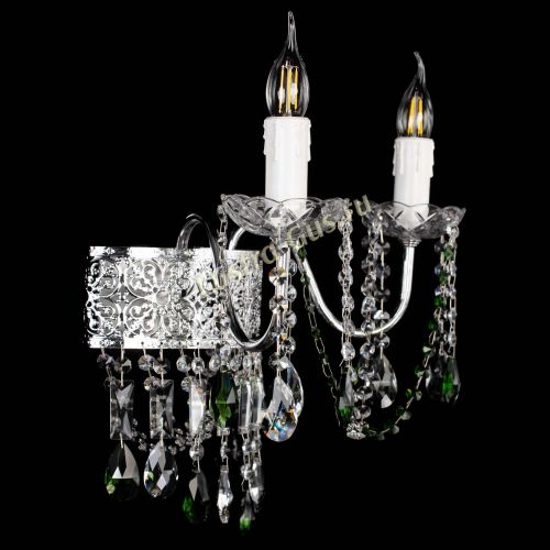 Бра Свеча Восток №2 зеленая в Симферополе Гусь Хрустальный