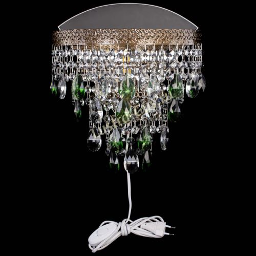 Бра Токката пирамида журавлик под бронзу зеленая в Симферополе Гусь Хрустальный