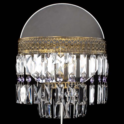 Бра Венеция Пластинка под бронзу Фиолетовая в Симферополе Гусь Хрустальный