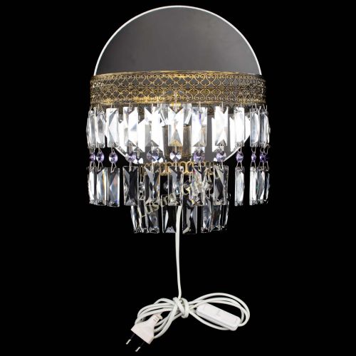 Бра Венеция Пластинка под бронзу Фиолетовая в Симферополе Гусь Хрустальный