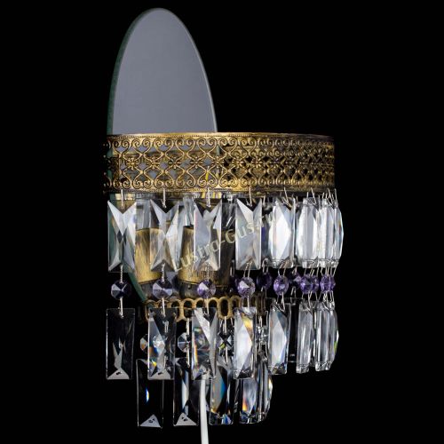 Бра Венеция Пластинка под бронзу Фиолетовая в Симферополе Гусь Хрустальный