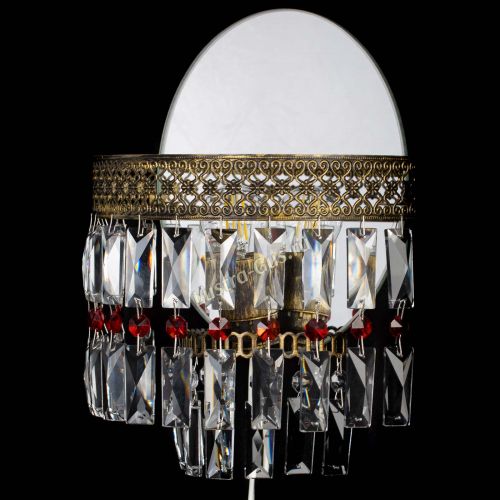 Бра Венеция Пластинка под бронзу Красная в Симферополе Гусь Хрустальный