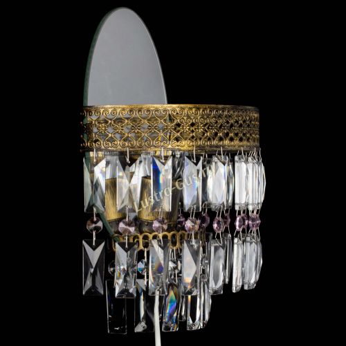 Бра Венеция Пластинка под бронзу Розовая в Симферополе Гусь Хрустальный