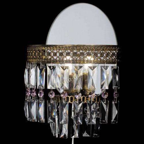 Бра Венеция Пластинка под бронзу Розовая в Симферополе Гусь Хрустальный