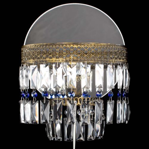 Бра Венеция Пластинка под бронзу Синяя в Симферополе Гусь Хрустальный