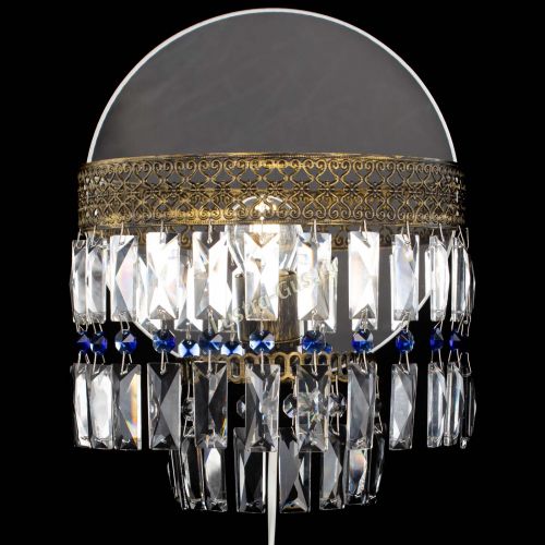 Бра Венеция Пластинка под бронзу Синяя в Симферополе Гусь Хрустальный