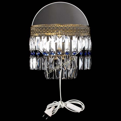 Бра Венеция Пластинка под бронзу Синяя в Симферополе Гусь Хрустальный