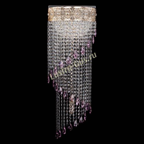 Бра Восток каскад №2 розовая в Симферополе Гусь Хрустальный