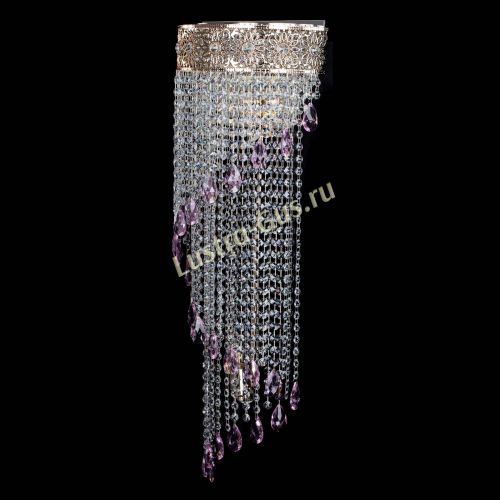 Бра Восток каскад №2 розовая в Симферополе Гусь Хрустальный