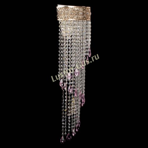 Бра Восток каскад №2 розовая в Симферополе Гусь Хрустальный