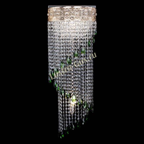 Бра Восток каскад №2 зеленая в Симферополе Гусь Хрустальный