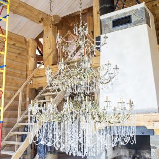 Подвесная люстра античная бронза Афина №35