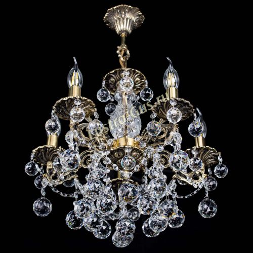 Люстра бронзовая Алфея №5/3 Шар в Симферополе Гусь Хрустальный