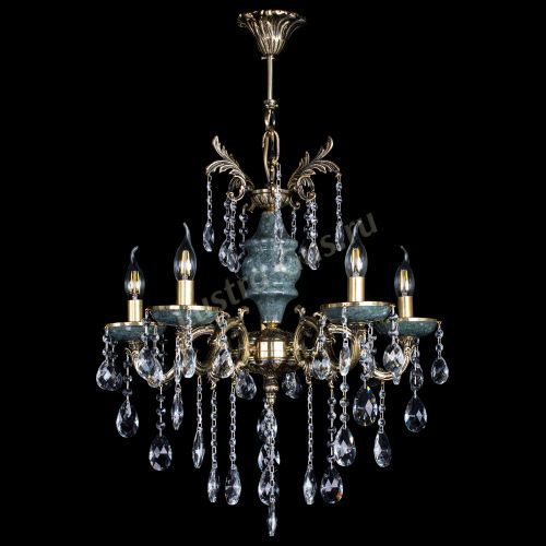 Люстра бронзовая Алфея №5 "Малахит" баден в Симферополе Гусь Хрустальный