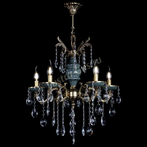 Люстра бронзовая Алфея №5 "Малахит" баден в Симферополе Гусь Хрустальный