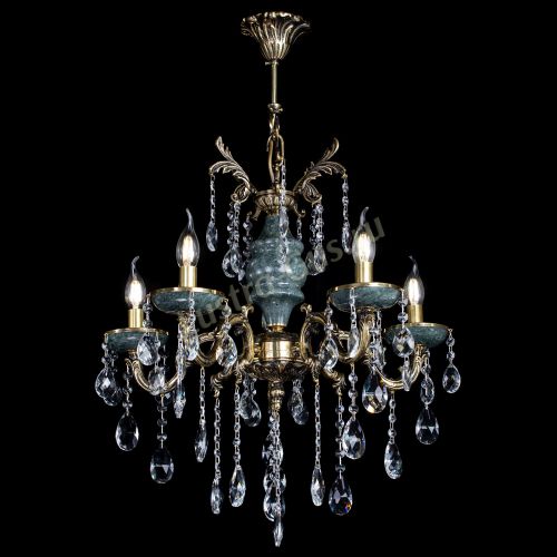 Люстра бронзовая Алфея №5 "Малахит" баден в Симферополе Гусь Хрустальный