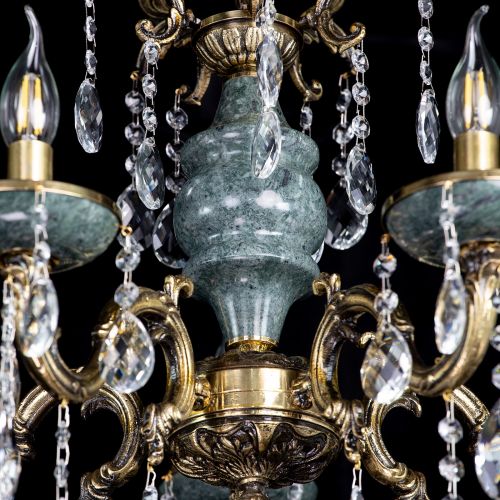 Люстра бронзовая Алфея №5 "Малахит" баден в Симферополе Гусь Хрустальный