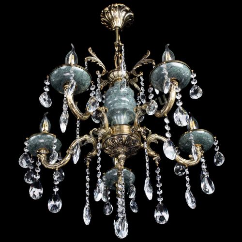 Люстра бронзовая Алфея №5 "Малахит" баден в Симферополе Гусь Хрустальный