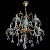 Люстра бронзовая Алфея №5 "Малахит" шар в Симферополе