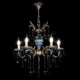 Люстра бронзовая Алфея №5 "Малахит" шар черная в Симферополе