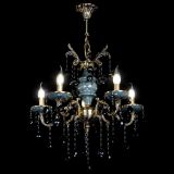 Люстра бронзовая Алфея №5 "Малахит" шар черная в Симферополе