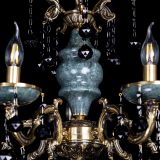 Люстра бронзовая Алфея №5 "Малахит" шар черная в Симферополе