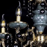 Люстра бронзовая Алфея №5 "Малахит" шар черная в Симферополе