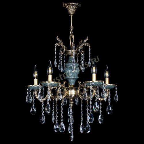 Люстра Алфея №5 "Малахит" журавлик в Симферополе Гусь Хрустальный