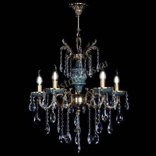 Люстра Алфея №5 "Малахит" журавлик в Симферополе Гусь Хрустальный