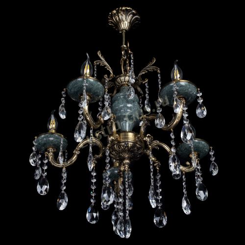 Люстра Алфея №5 "Малахит" журавлик в Симферополе Гусь Хрустальный