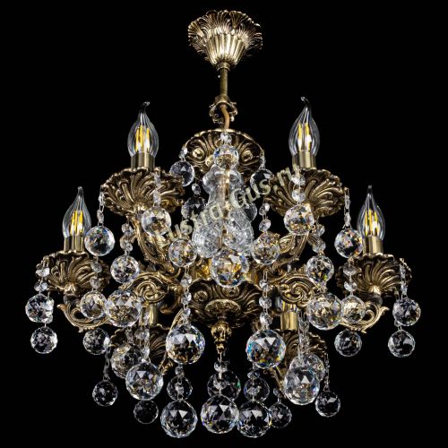 Люстра бронзовая Алфея №6/1 Шар в Симферополе Гусь Хрустальный