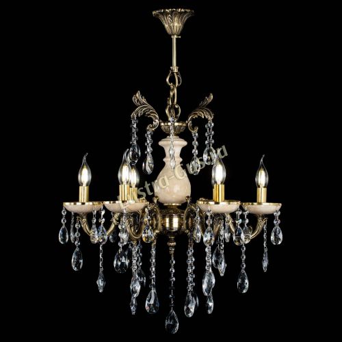 Люстра бронзовая Алфея №6 с камнем шар в Симферополе Гусь Хрустальный