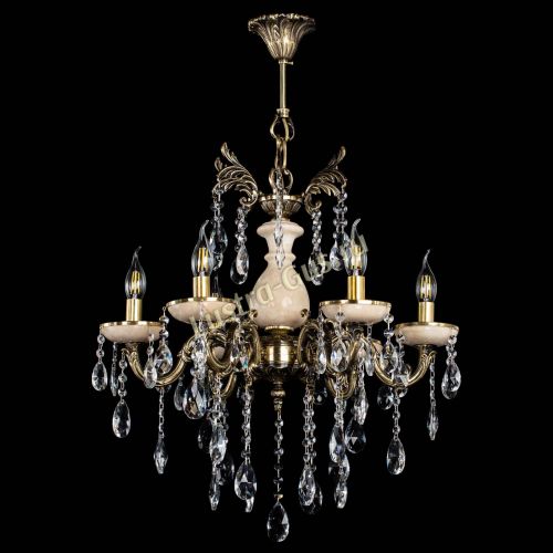 Люстра бронзовая Алфея №6 с камнем шар в Симферополе Гусь Хрустальный